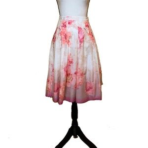 Coldwater Creek Floral Bouquet Spring Skirt B6.